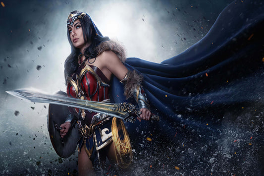 Wonder Woman Cosplay Comic Book Poster Print Wall Art