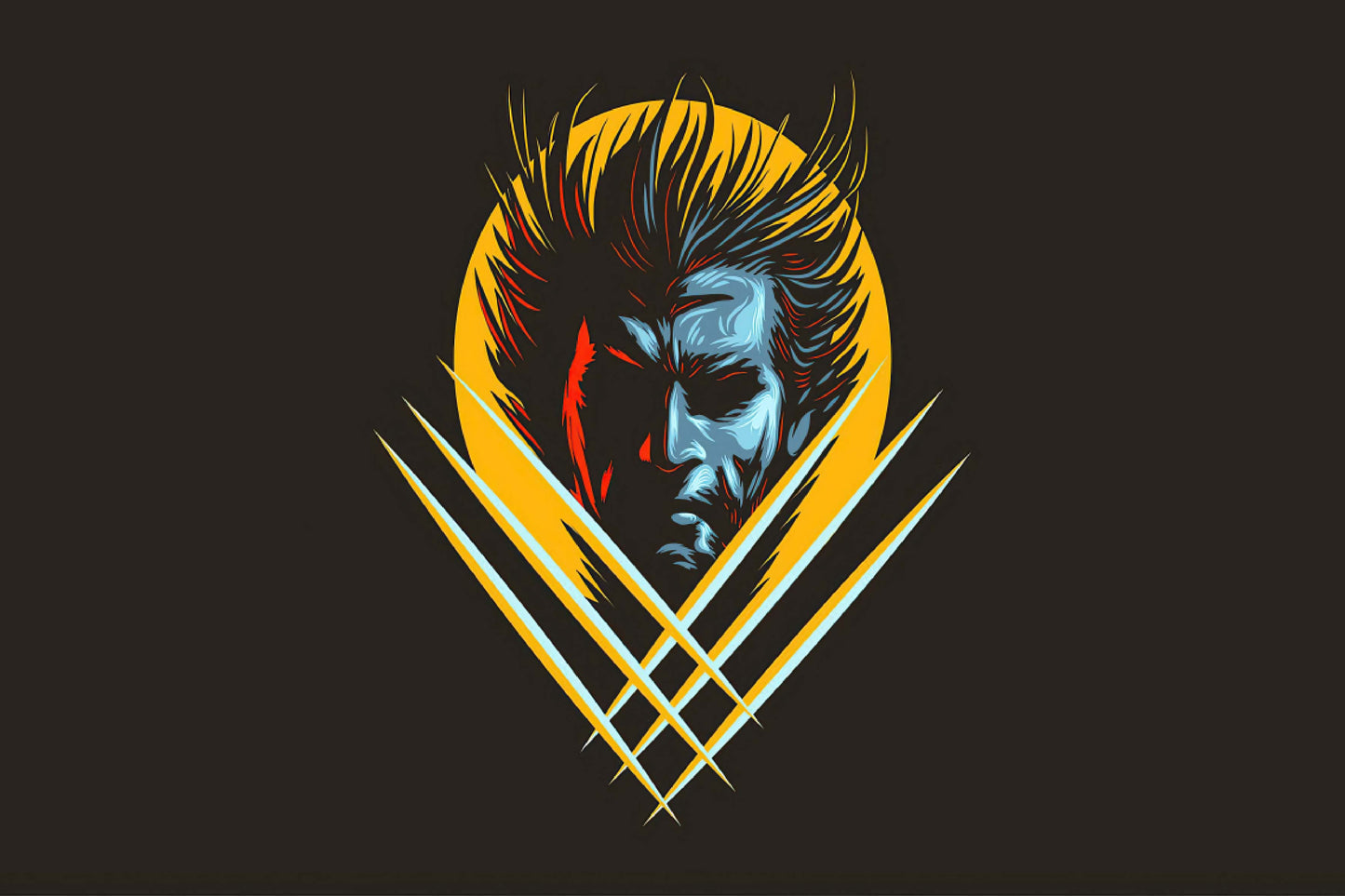 Wolverine Claws Minimalist Comic Book Poster Print Wall Art