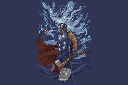 Thor Stormbreaker Axe Minimalist Comic Book Poster Print Wall Art