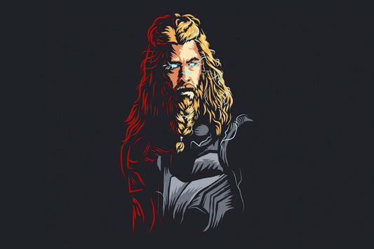 Thor Minimalist Comic Book Poster Print Wall Art