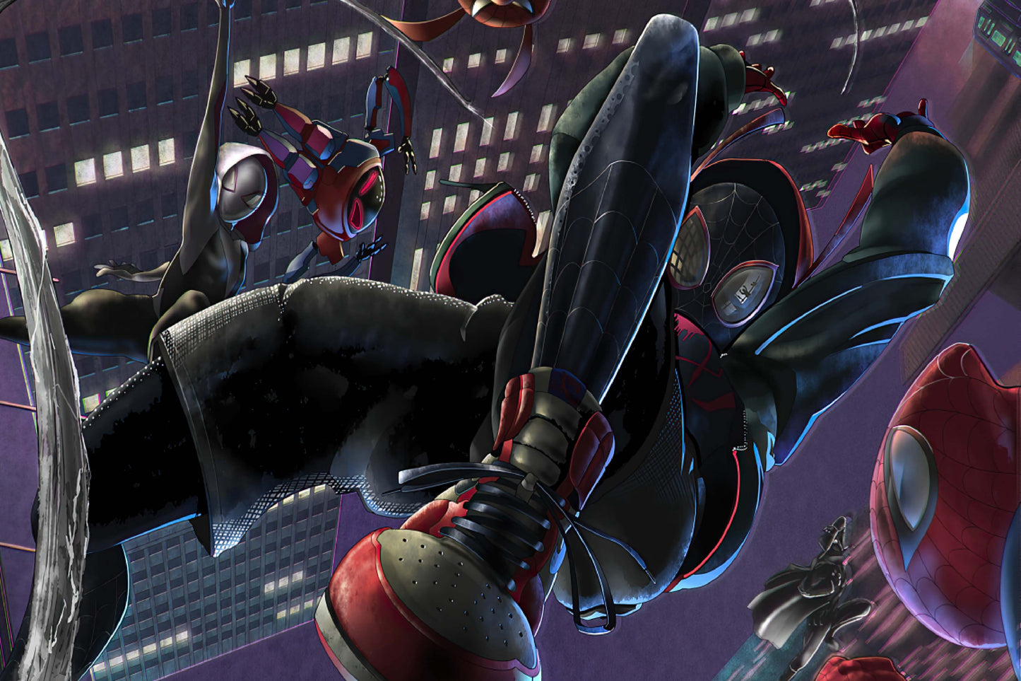 Miles Morales Art Spider Man Into The Spider Verse Comic Book Poster Print Art