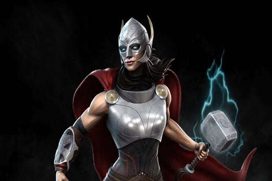 Lady Thor Hammer Mjolnir Comic Book Poster Print Wall Art
