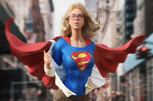 Supergirl Suit Reveal Comic Book Poster Print Wall Art