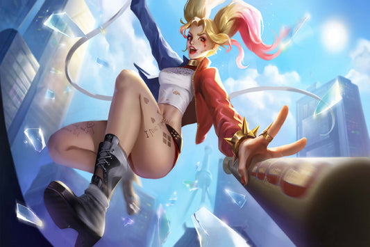 Harley Quinn Baseball Bat Comic Book Poster Print Wall Art