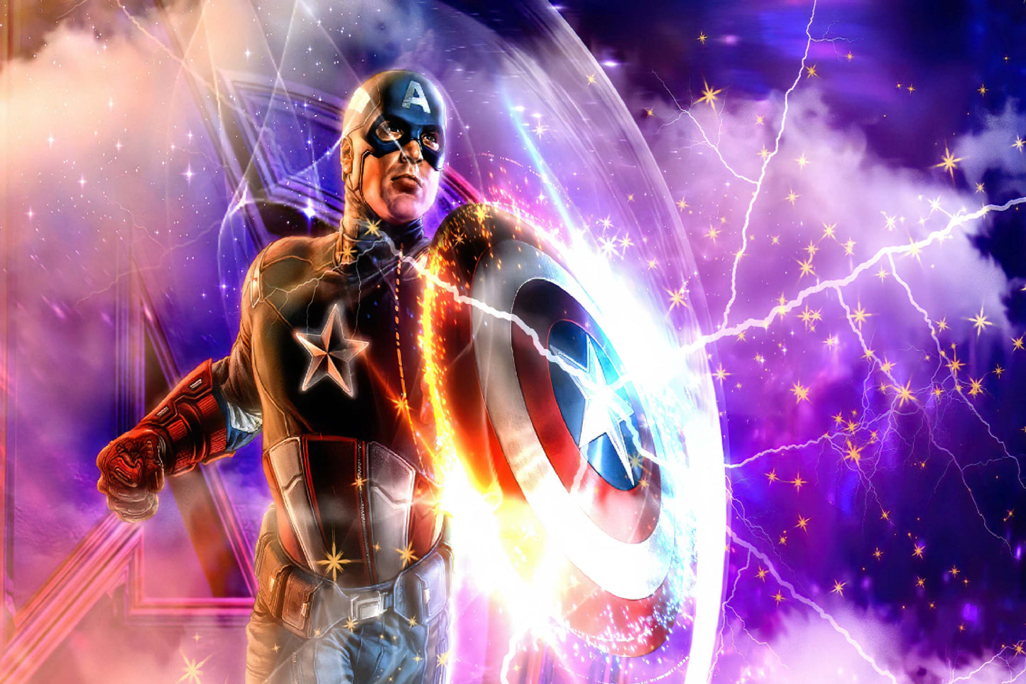 Captain America Shield Comic Book Poster Print Wall Art