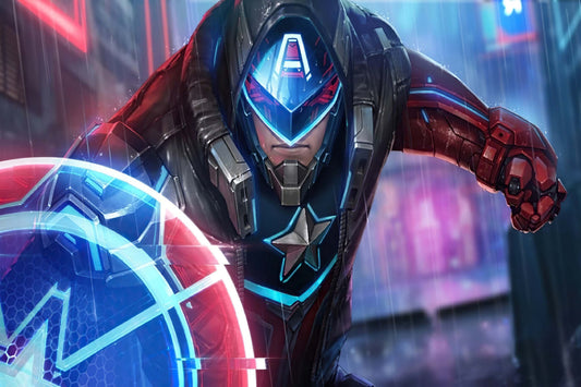 Captain America Marvel Future Fight Comic Book Poster Print Wall Art