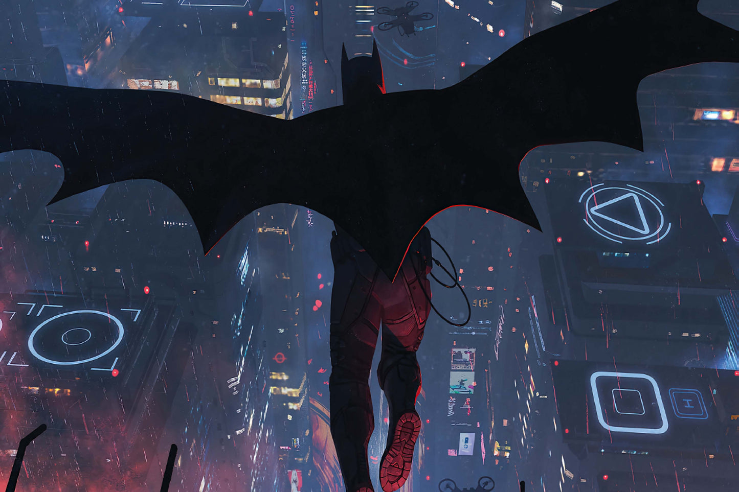 Batman Jump Gotham City Comic Book Poster Print Wall Art