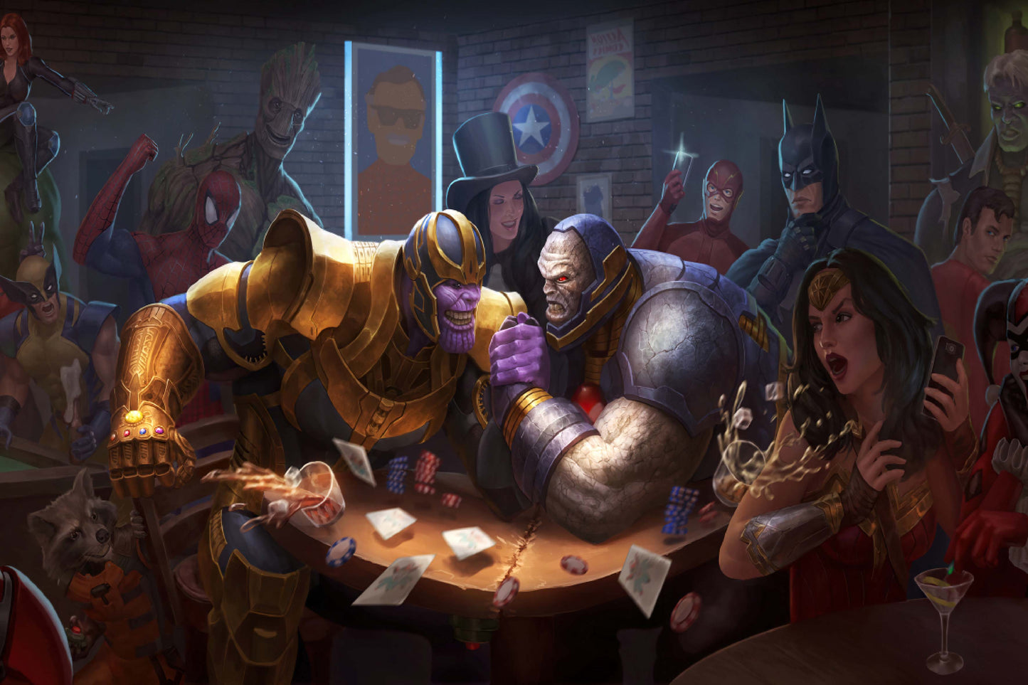 Darkseid Vs. Thanos Comics Supervillain Comic Book Poster Print Wall Art