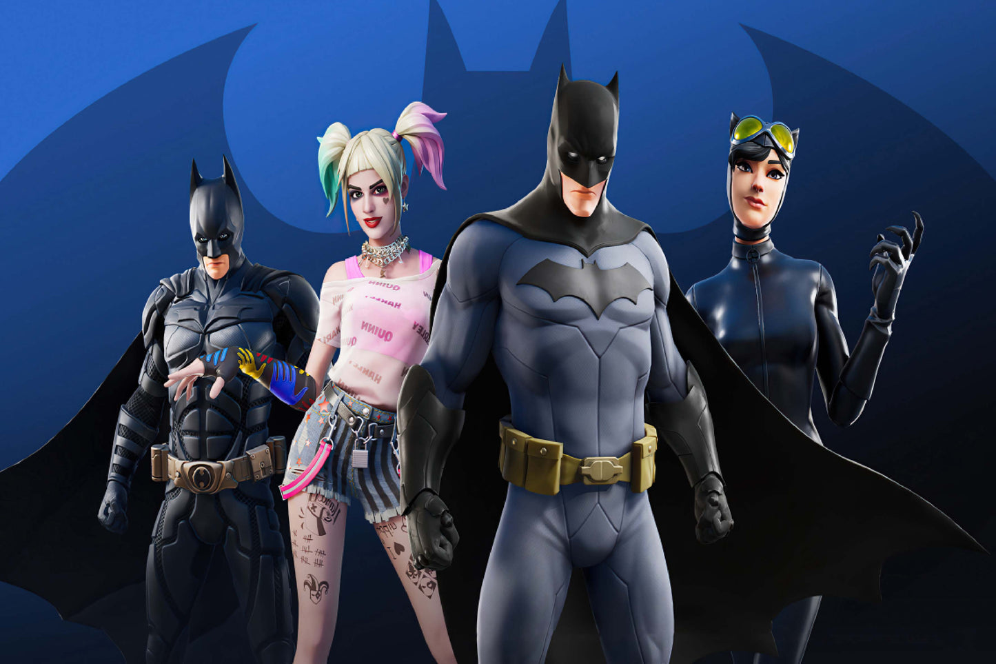 Batman Harley Quinn Catwoman Dcs Outfits Comic Book Poster Print Wall Art