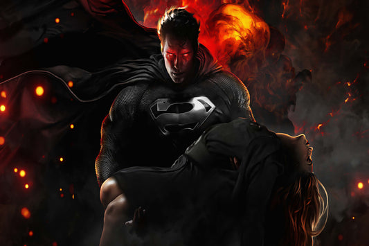 Superman Black Suit Henry Cavill Justice League Snyder Comic Book Poster Print