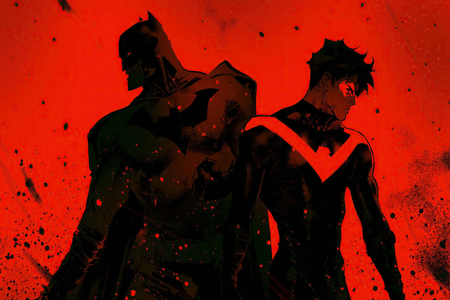 Batman And Nightwing Comic Book Poster Print Wall Art