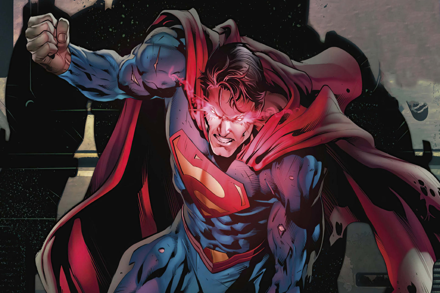 Superman Heat Vision Comic Book Poster Print Wall Art
