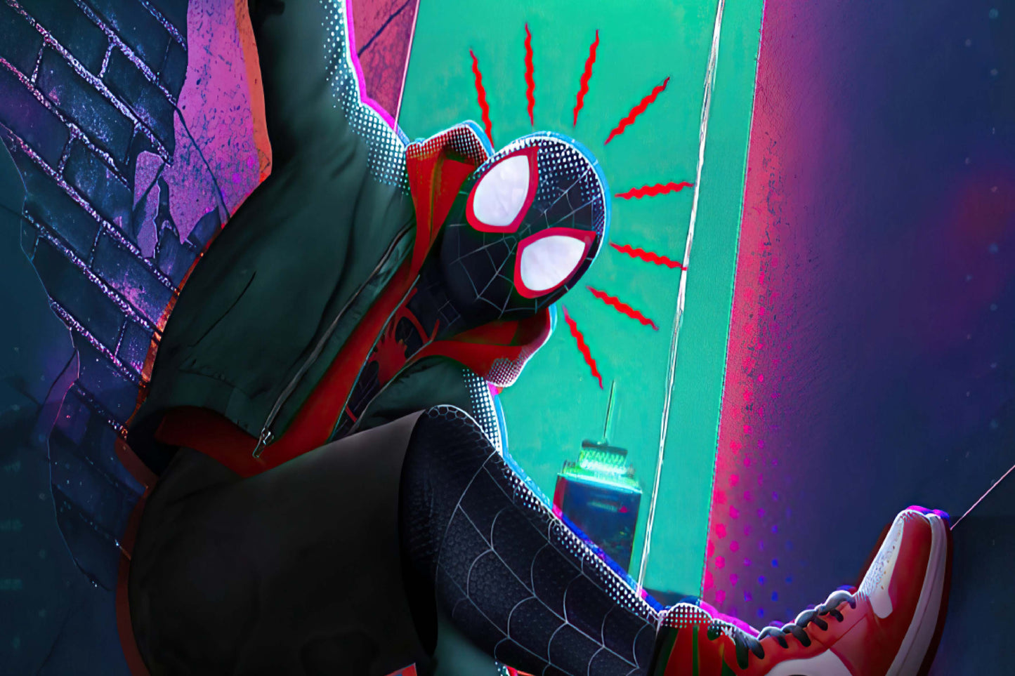 Miles Morales Spider Sense Spider Man Into Spider Verse Comic Book Poster Print
