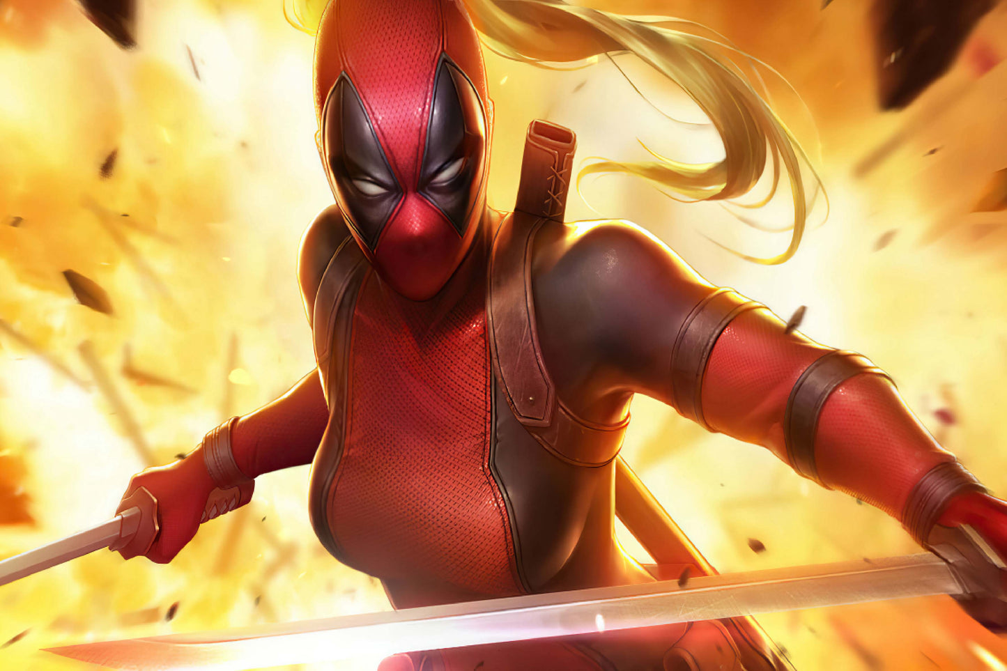 Lady Deadpool Comic Book Poster Print Wall Art