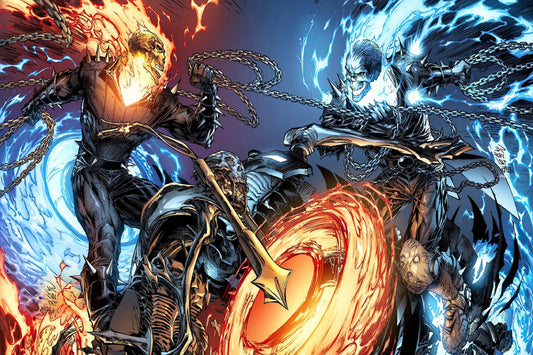 Ghost Rider Motorcycle Comic Book Poster Print Wall Art