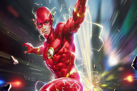 Flash Dc Superhero Comic Book Poster Print Wall Art