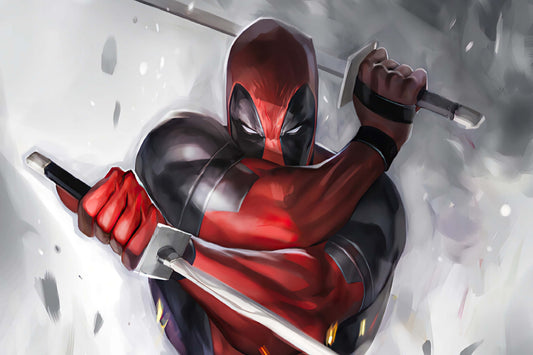 Deadpool Katana Comic Book Poster Print Wall Art