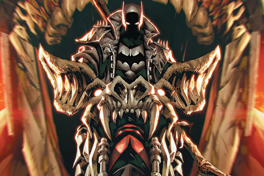 Batman Death Metal Armor Motorcycle Comic Book Poster Print Wall Art