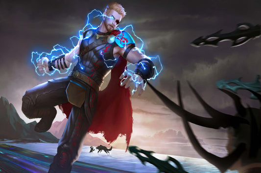 Thor Lightning Artwork Marvel Comic Book Poster Print Wall Art