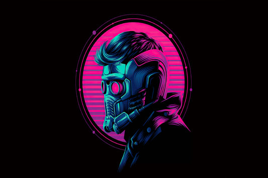 Star Lord Minimalist Marvel Comics Comic Book Keychain