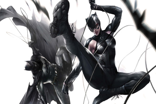 Catwoman And Batman Dc Comics Comic Book Poster Print Wall Art