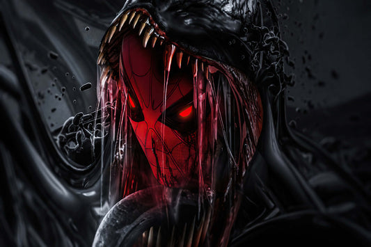 Spider Man Venom Symbiote Comic Book Keychain