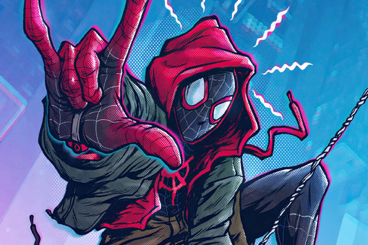 Miles Morales Spider Man Art Comic Book Keychain
