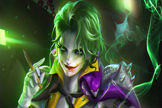 Joker Female Comics Art Comic Book Keychain