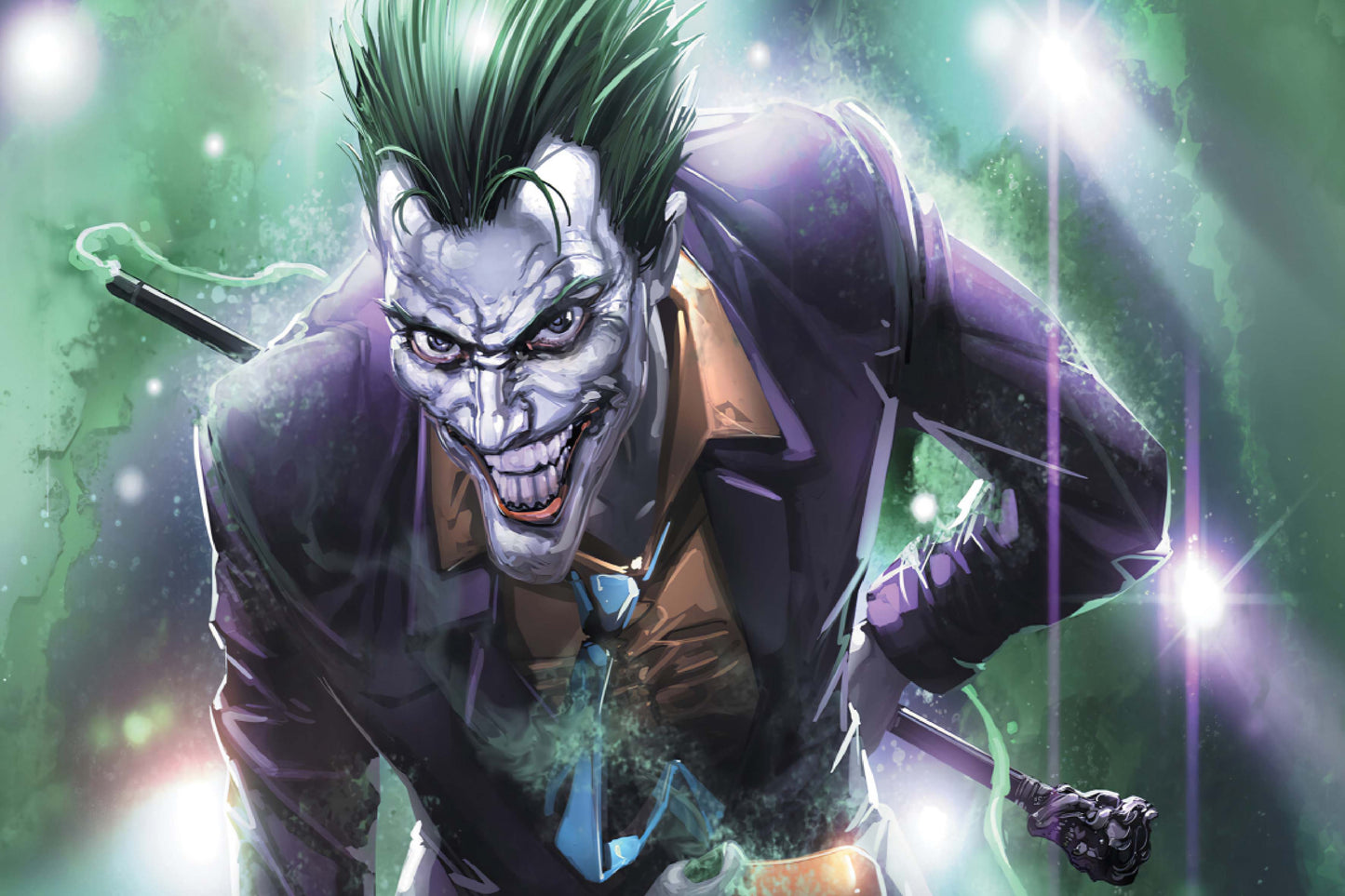 Joker Evil Smile Dc Comic Book Keychain