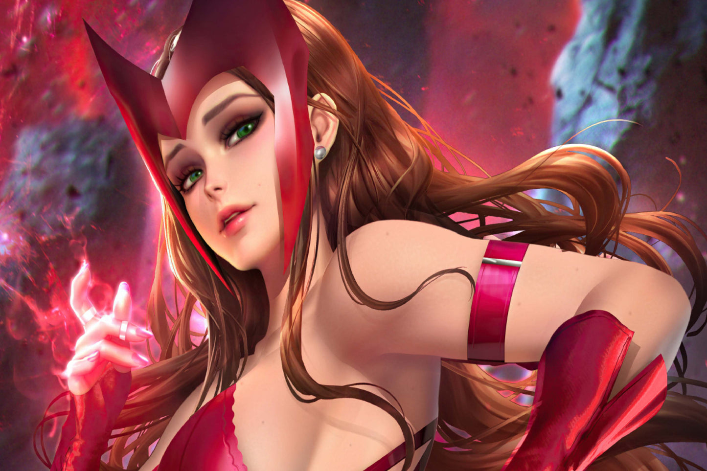 Scarlet Witch Wanda Maximoff Marvel Superhero Comic Book Jigsaw Puzzle