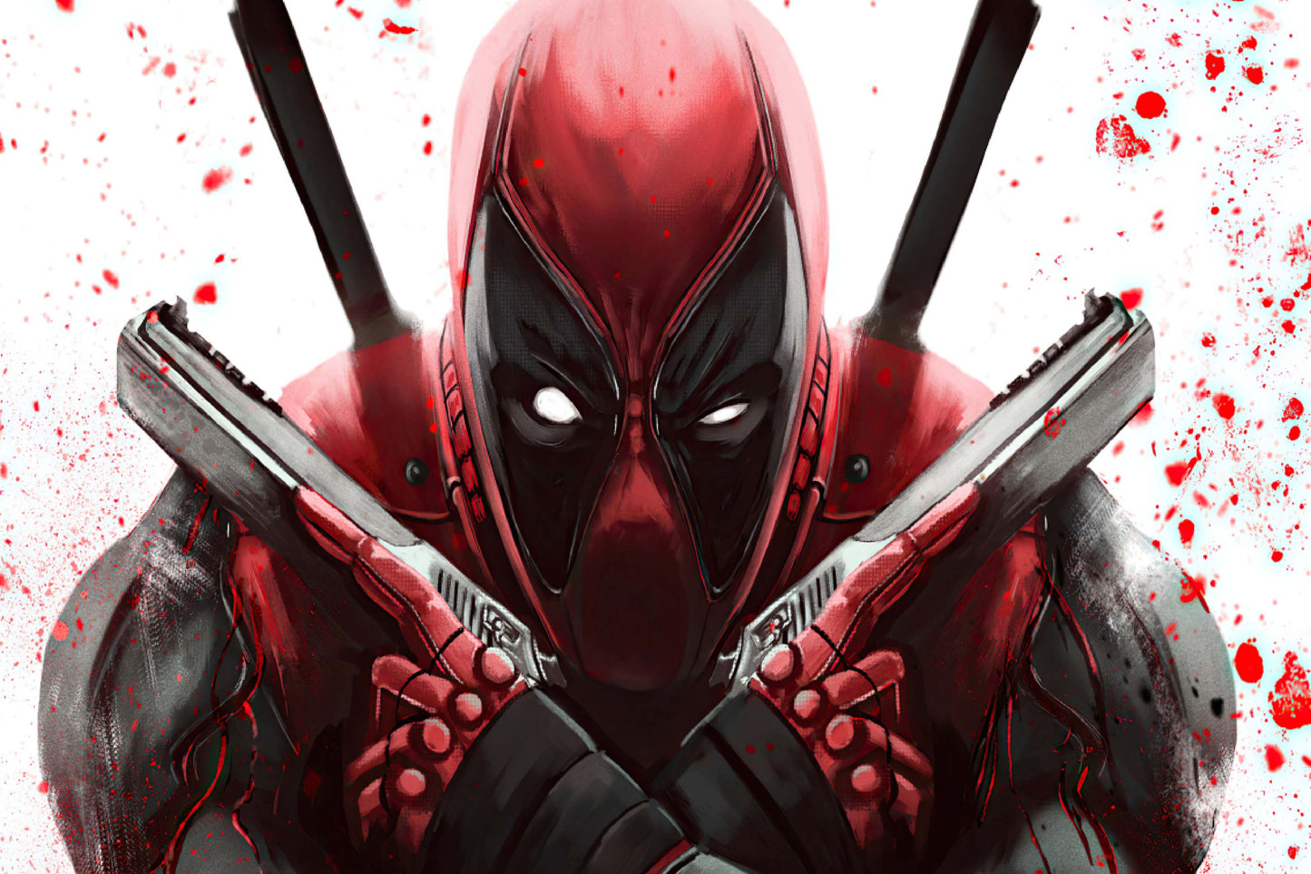 Deadpool Guns Art Comic Book Poster Print Wall Art