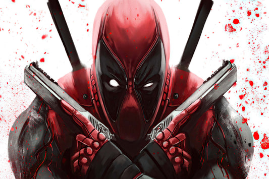 Deadpool Guns Art Comic Book Poster Print Wall Art