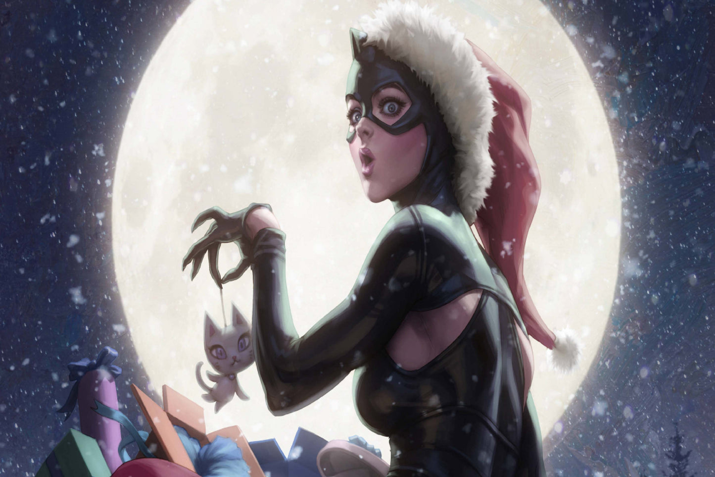 Catwoman Dc Christmas Thief Comic Book Poster Print Wall Art