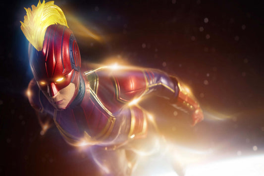 Captain Marvel Superhero Comic Book Poster Print Wall Art