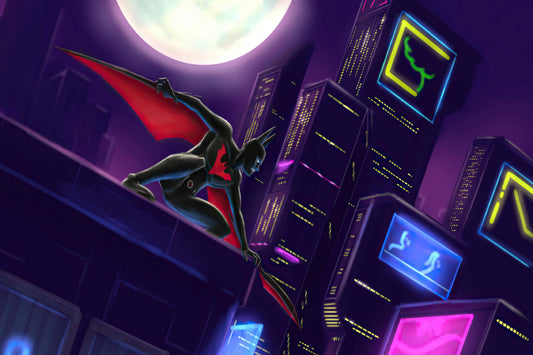 Batman Beyond Night City Comic Book Poster Print Wall Art