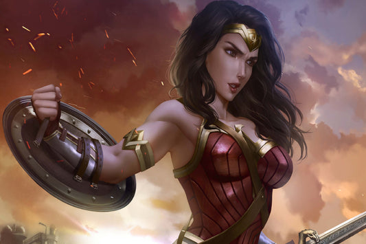 Wonder Woman Sword Shield Comics Comic Book Poster Print Wall Art