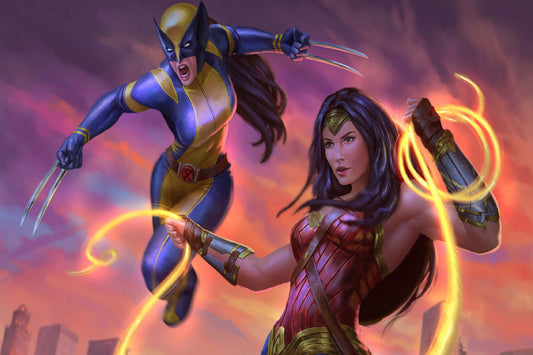 Wonder Woman And X 23 Girl Superheroes Comic Book Poster Print Wall Art