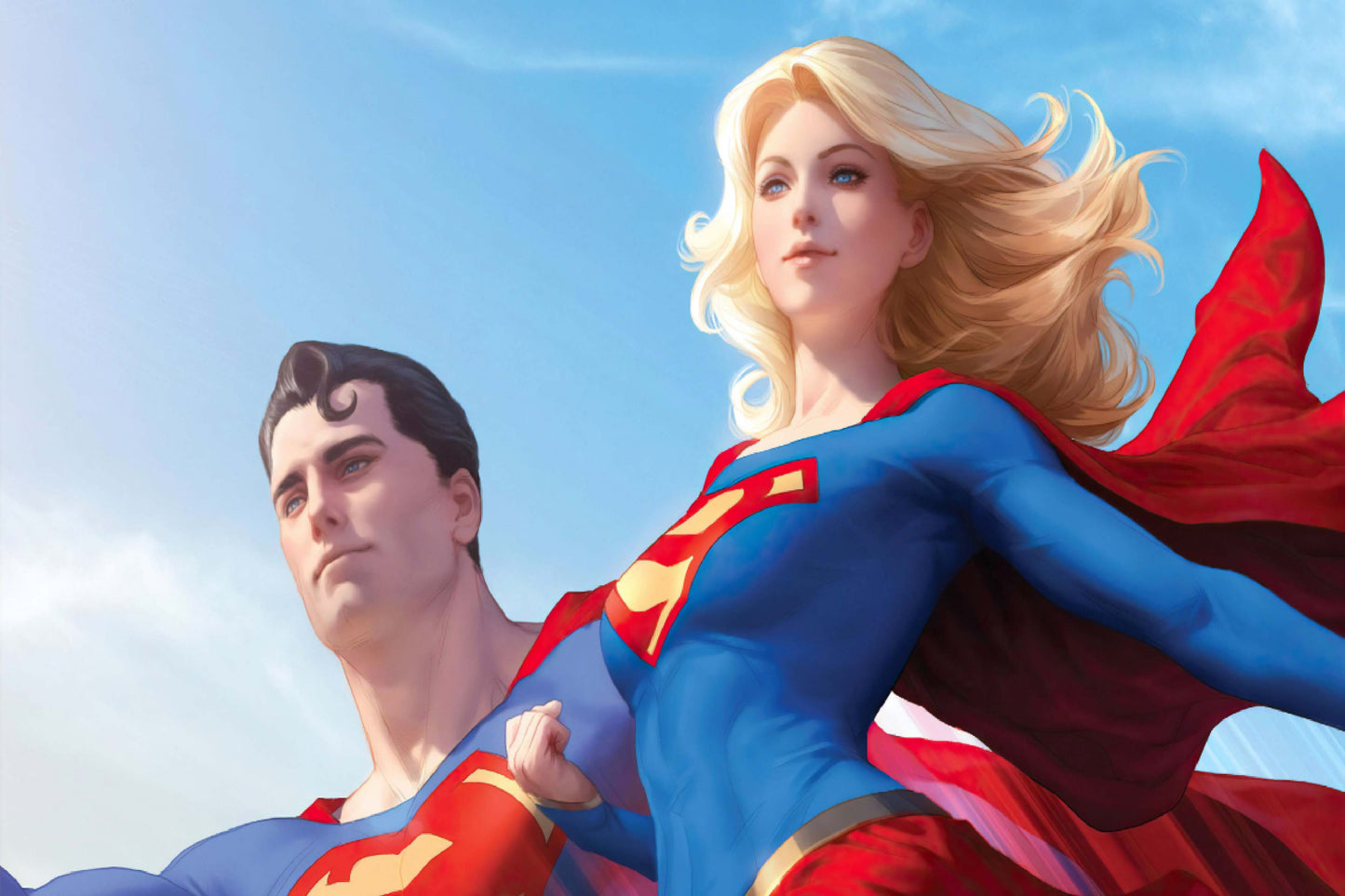 Superman And Supergirl Comic Book Poster Print Wall Art
