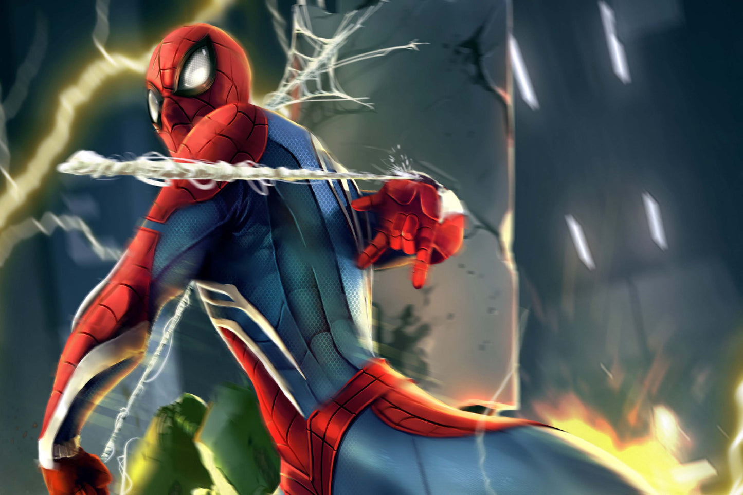 Spider Man Web Shoot Comic Book Poster Print Wall Art