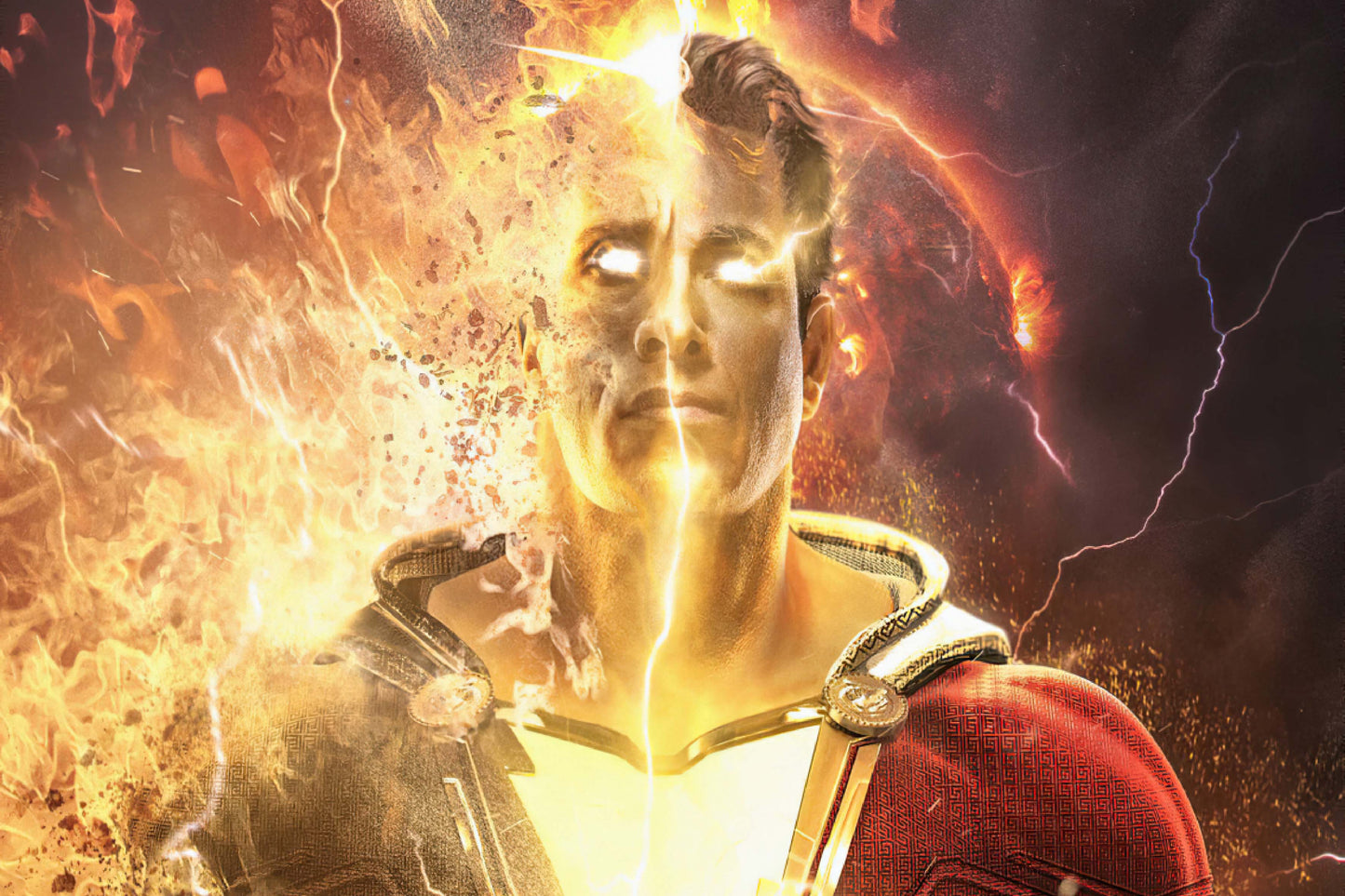 Shazam Vs. Black Adam Comic Book Poster Print Wall Art