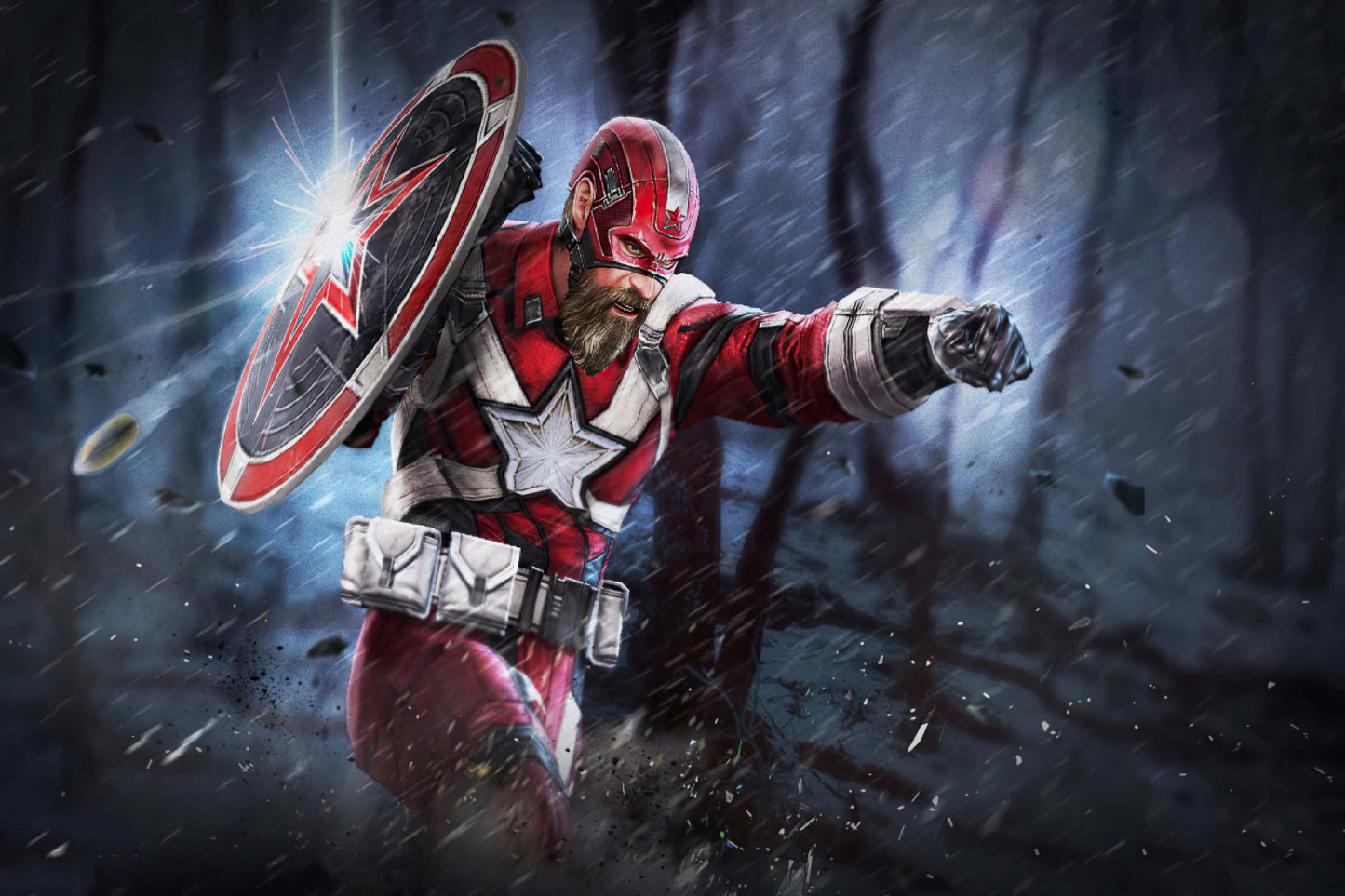 Red Guardian Marvel Comic Book Poster Print Wall Art