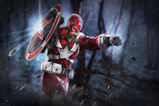 Red Guardian Marvel Comic Book Poster Print Wall Art