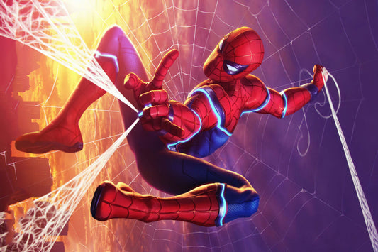 Spider Man Web Shoot Marvel Superhero Comic Book Poster Print Wall Art