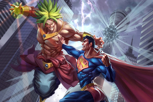 Superman Vs. Broly Anime Comics Comic Book Poster Print Wall Art