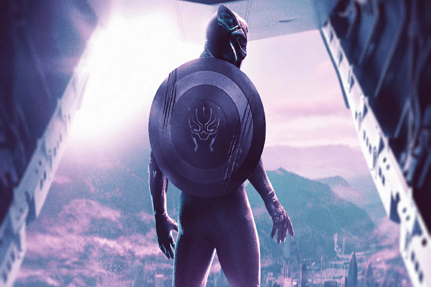 Black Panther Shield Marvel Superhero Comic Book Poster Print Wall Art