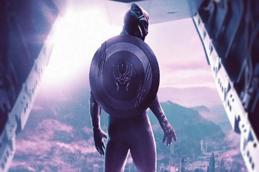 Black Panther Shield Marvel Superhero Comic Book Poster Print Wall Art