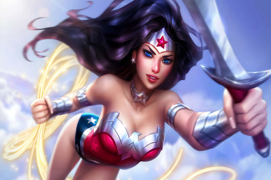 Wonder Woman Lasso Of Truth Sword Dc Superhero Comic Book Poster Print Wall Art
