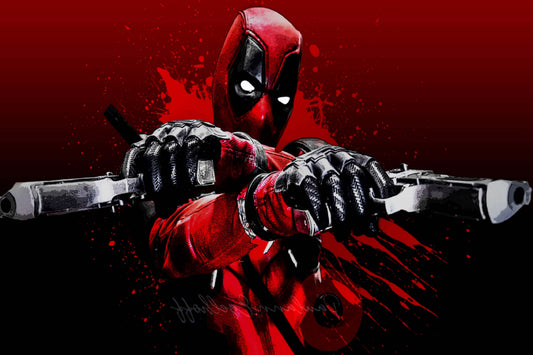 Deadpool Guns Marvel Anti Hero Comic Book Poster Print Wall Art