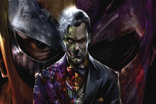 Two Face Deathstroke Dc Supervillains Comic Book Poster Print Wall Art