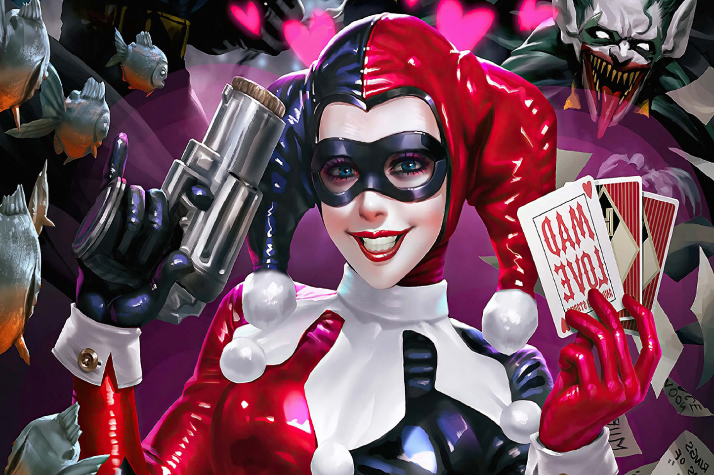 Harley Quinn Smile Classic Costume Dc Comic Book Poster Print Wall Art